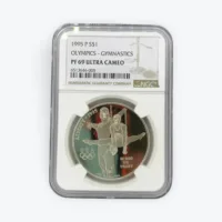 1995 P Silver $1 Olympics – Gymnastics NGC PF 69 Ultra Cameo – D