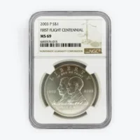 2003 P Silver $1 First Flight Centennial NGC MS69 – D Robs Coins