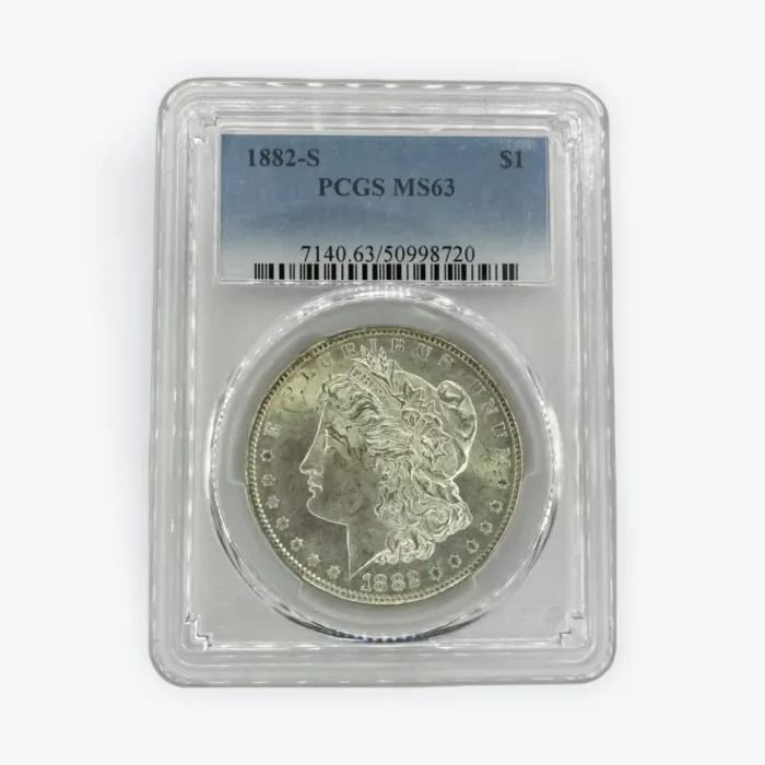 PCGS-MS63 USA モルガンダラー　1882O 銀貨　ニューオリンズ 1882-S Morgan $1 PCGS MS63 – D Robs Coins