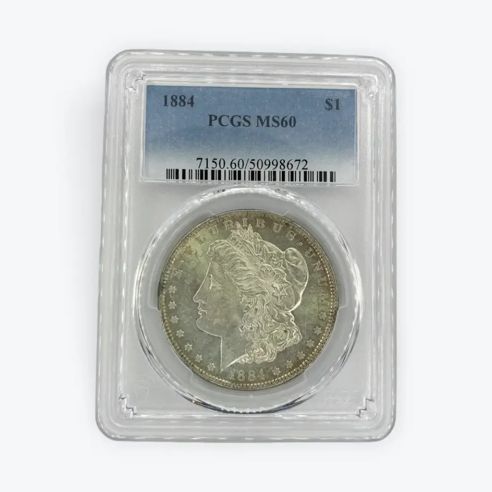 1884 Morgan $1 PCGS MS60